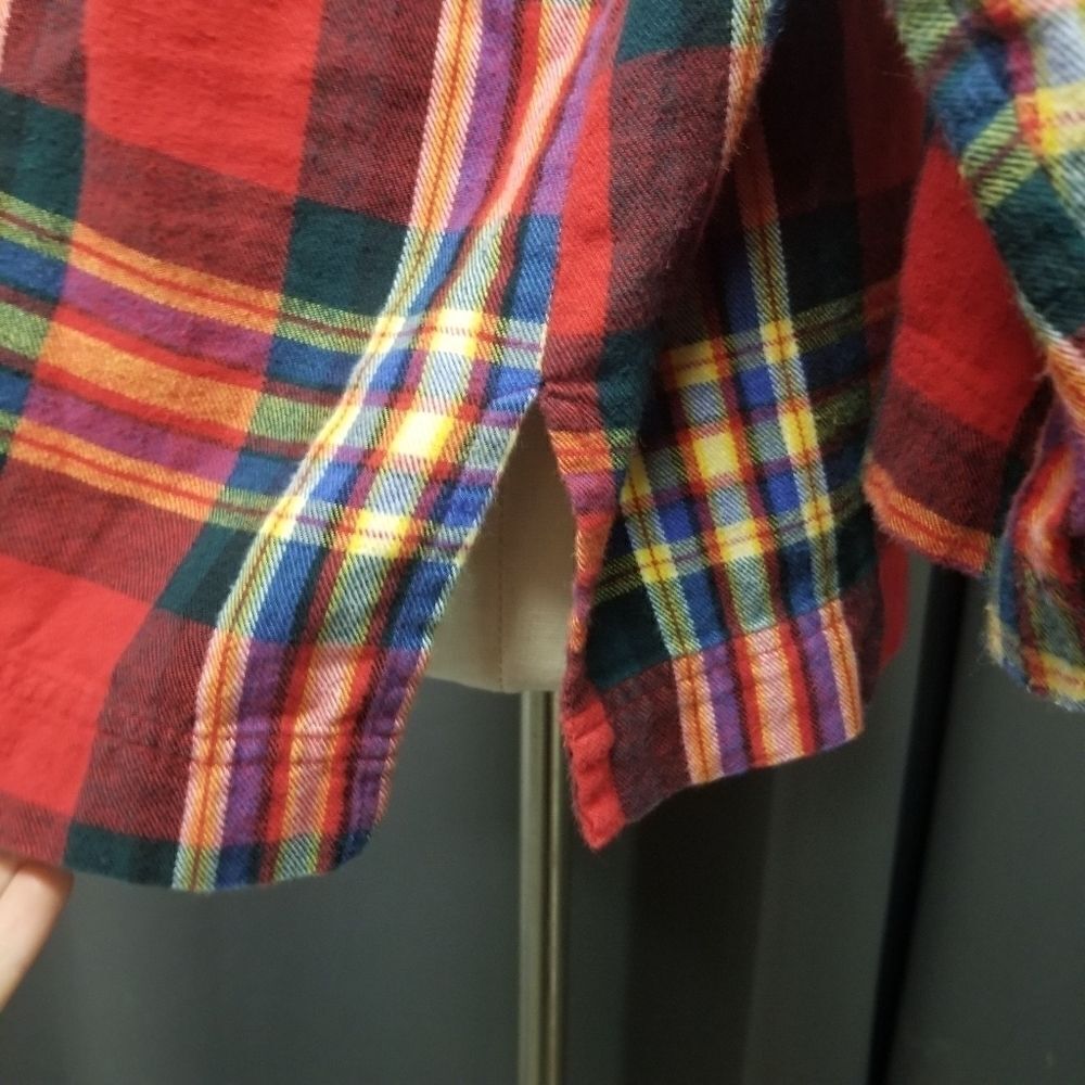 The Disney Store Mickey Mouse Plaid Soft Flannel Sleep Night Button Shirt Sm - Picture 3 of 6